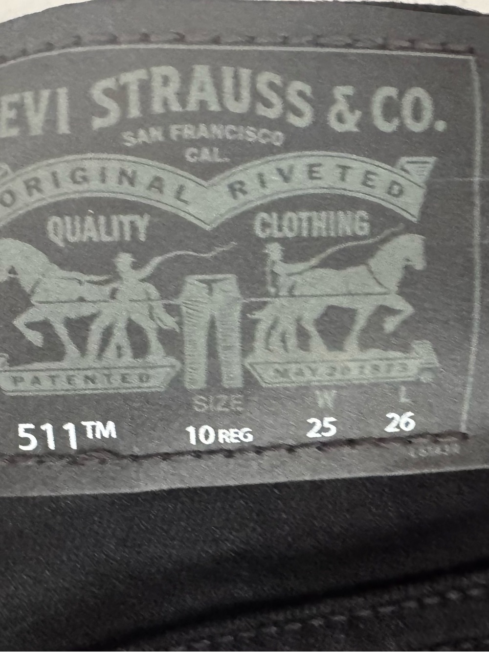 Levi's 511 Slim Jeans in Black with Red Tab
